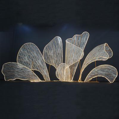 China Beautiful colorful wedding props gauze iron petals wedding background decoration wedding layout mall activity decoration for sale