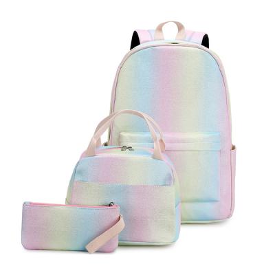 China Waterproof 3 in 1 School Bag Set Lunch Bag Pencil Bag Backpack for sale