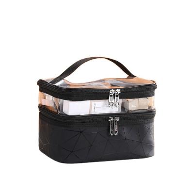 China Durable Functional Cosmetic Bag Women Fashion Travel Make Up Necessaries Organizer Zipper Makeup Case Pocket Toiletry Kit Bag for sale