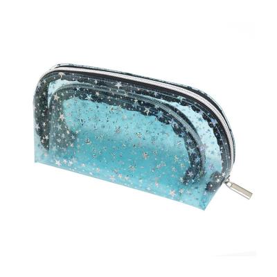 China Durable Designer Transparent PVC Makeup Bag For Cosmetic for sale