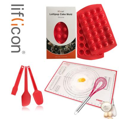 China Modern Cake Mold Lollicon Bakeware Tools Lollicon Set Lollipop Spatula Spoon Brush Pastry Mat Baking Beater for sale