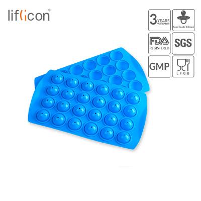 China *Liflicon Sustainable Non Colored Stick Chocolate Cake Molds Silicone Lollipop Bakeware Molds BPA Free for sale