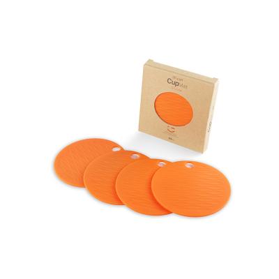 China Disposable - Heat Resistant Cup Mat High Quality Table Accessories-4pcs Size Silicone Liflicon Pad Wave Pad Normal Cup Coaster for sale