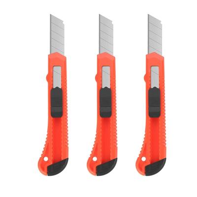 China Snap Off Box Utility Cutter Retractable Blade Knife Snap Off Lock Blade for sale