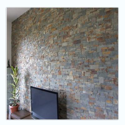 China Naturales de piedras slate face and split type face stone tiles decoration modern stone wall panel for sale