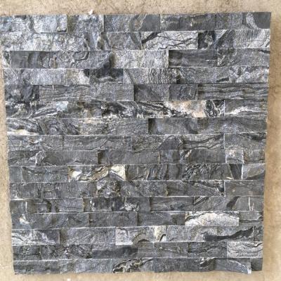 China Interior and exterior wall decoration grain split surface stone black wood cladding for interior wall decoration for sale