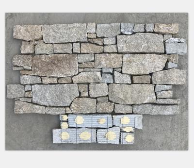 China Wall Cladding Sesame Yellow&Grey Landscape Stack Stone Panels For Exterior Wall Decoration for sale