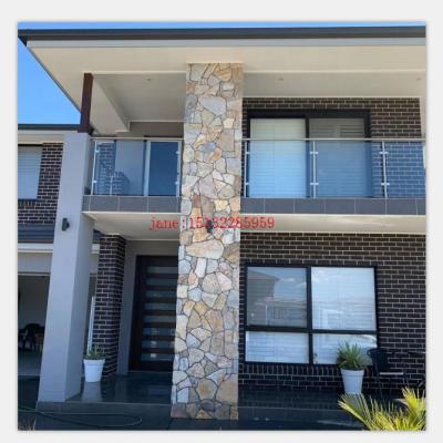 China Beautiful modern natural color split porcelain slate finish stone wall panels for interior or exterior wall stone for sale