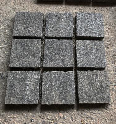 China Modern natural cube driveway pavers bluestone cobble stone pavers flamed outdoor for sale