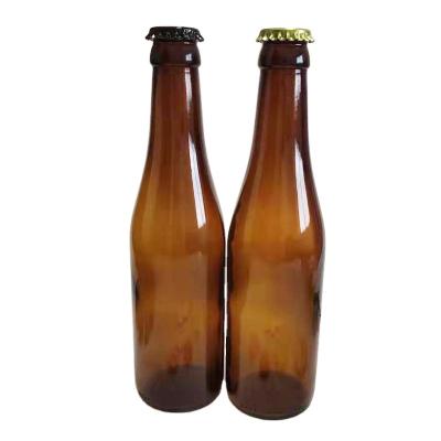 China 330ml Beverage Glass Bottle For Wine Liquor Juice Soda Custom Wholesale Amber Glass Beer Bottles for sale