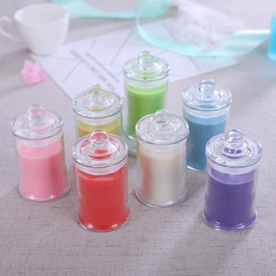 China Home Decoration Container Holders Ships For Candle Making Empty Glass Candle Jars With Lids for sale