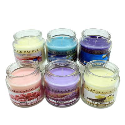 China Home Decoration Candle Container Holders Glass Vessels Tin Empty Glass Candle Jars With Lids for sale