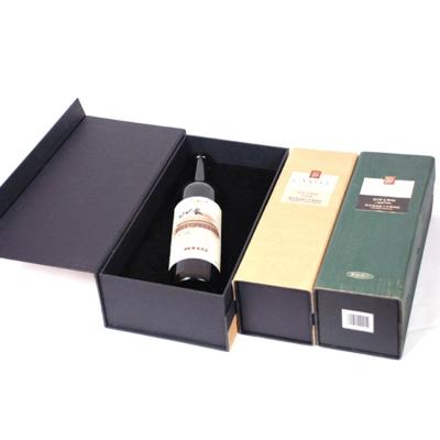 China Wholesale Handmade Luxury Wine Box Gift Box Magnetic Bottle Packaging , Sublimation Corrugated Red Wine Packing Box for sale