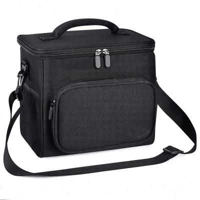 China Polyester Insulated Lunch Bag Cooler Lunch Bag Thermal Picnic Tote Lunch Box With Adjustable Shoulder Strap for sale