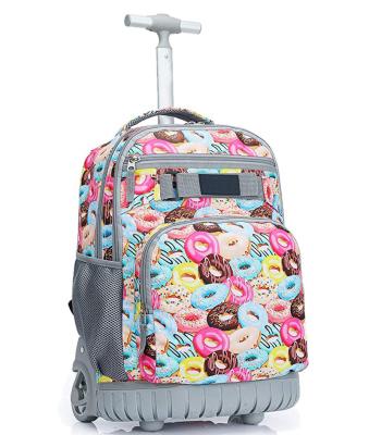 China High Quality Fashion School Bags With Trolley Wheeled Backpack Multifunctional Kids Backpack With Wheels for sale