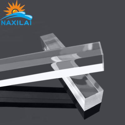 China Naxilai Wholesale High Quality Wear-resisting Cast Perspex Rod In Place Frosted Clear Glass Acrylic Plexi Rods 15MM Rectangular Curtain Rod for sale