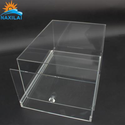 China Large Size Clear Plexiglass NAXILAI Plastic Box Easy To Assemble Wholesale Acrylic Plastic Shoe Case Box For Shoe Container Box for sale