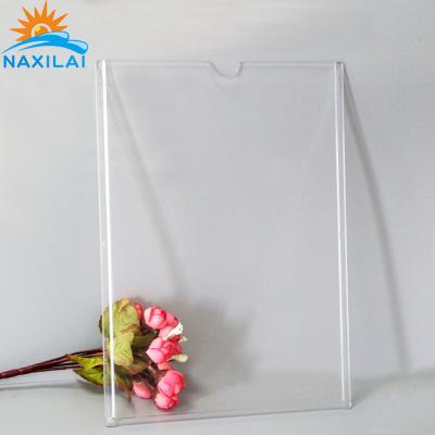 China NAXILAI Durable Hot Selling Wholes File Acrylic Wall Mount Sign A4 Wall Mount Holder Clear Acrylic Document A4 Sign Holder for sale