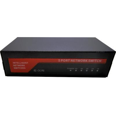 China Best 5 Ports 10/100mbps Network Switch Without POE Function 1.6G 100*50*28mm Duplex for sale