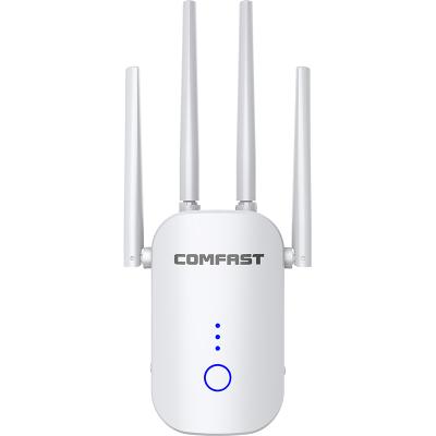 China COMFAST 1200Mbps Dual Band Extender Wireless WiFi Repeater with 3dBi Antenna 196*87*32mm for sale