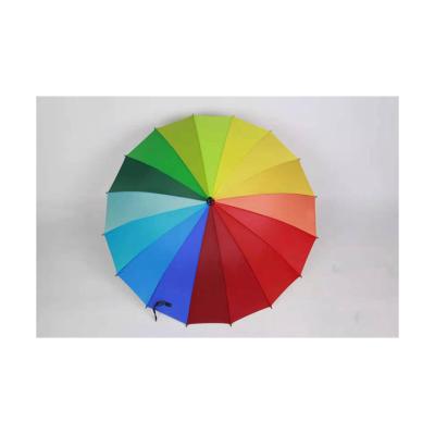 China Rainbow Sell Well New Type Custom Umbrella Straight Bone Colorful Rainbow Umbrella for sale