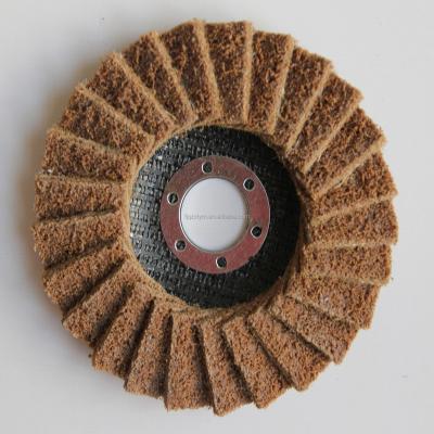 China METAL Brown Color Non Woven Flap Normal Grade Non Woven Disc for sale