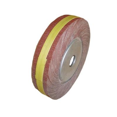 China Deburring Polishing Metal Fin Wheel With Sanding Cloth for sale