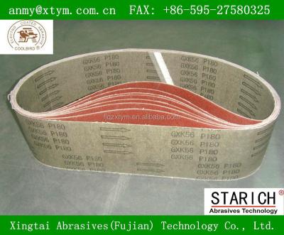 China Suitable for all kinds of surface grinding red color alumina polishing belt GXK56 for sale