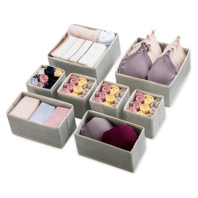 China Contemporary Foldable Drawer Dividers For Bras Jars Underwear Drawer Organizers Storage Boxes for sale