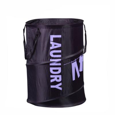 China Foldable Handles Polyester Laundry Basket Pop Up Laundry Basket Trolley for sale