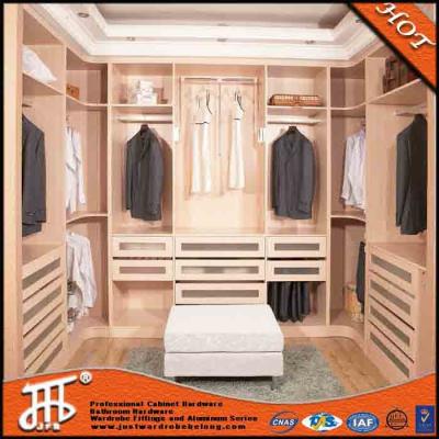 China Space saving home furniture walk in closet system anodized silver pillar customed height for sale