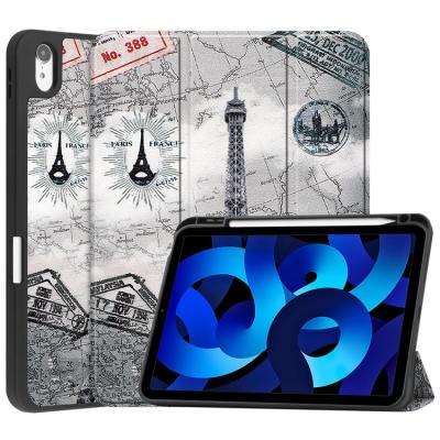 China iPad For iPad 10.9 2022 Case Cover Silica Gel Shockproof Leather Case For Tablet With Pen Slot Custom Printed Pattern for sale