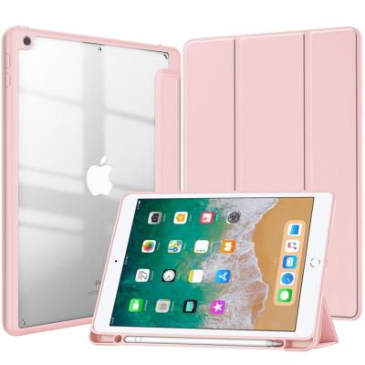 China iPad 9.7 For iPad 9.7 2017/2018 Protective Sleeve Acrylic Transparent Shockproof Leather Case For Tablet Smart Auto Sleep for sale