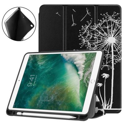 China iPad 9.7 For iPad 9.7 2018/2017 Air1/Air2 Case Cover With Pen Slot Flat Computer Case Silica Gel Leather Shockproof Soft Shell for sale