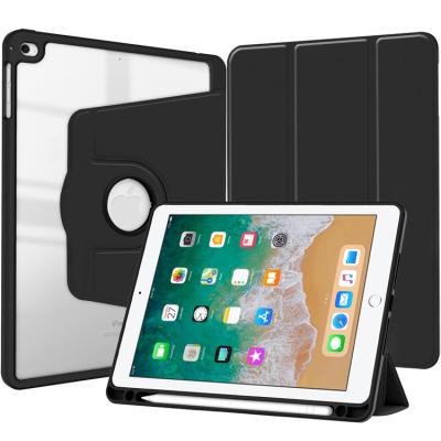 China iPad 9.7 for ipad 2017/2018 9.7 inch case cover can rotate 360 ​​degree leather case for tablet transparent acrylic leather case for sale