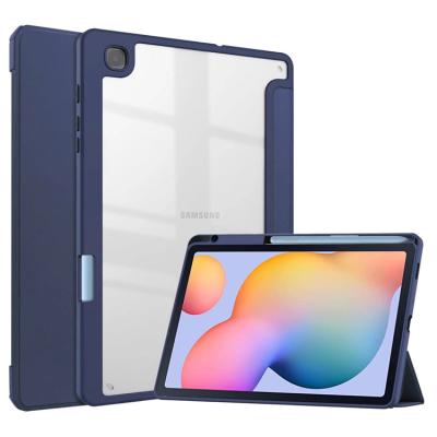 China PU For Samsung Tab S6 lite 2020/2022 SM-P610/P615/P613/P619 tablet protective sleeve acrylic transparent shockproof hard shell for sale