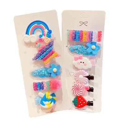 China New Sweet Angel Princess Baby Hairpin Kids Doll Hair Accessories Set Girl Hair Clip With Bow for sale