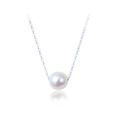 China Launch Fashion Environmental Friendly New Product Chain Sterling Silver Baroque Pearl Necklace Women for sale