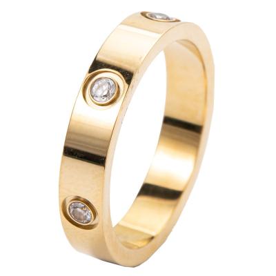 China Fashionable Gold Ring Jewelry Trendy Jewelry Vintage Stainless Steel Rings Wholesale Simple Women Ring for sale