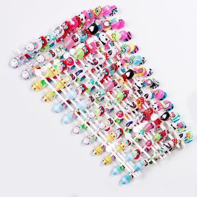 China Design 24 Pcs / Cute Child Fake Artificial Nail Tips Full Foil Cover for sale