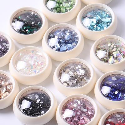 China Wholesale Wholesale Rhinestone Nail Art Painting Salon Metal Jewelry Nail Art Accessories Nail Decals Tools Nail Art Set for sale