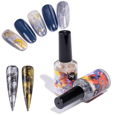 China Smoke Effect Nail Polish Smoke Effect Smudge Liquid Nail Bloom Gel for sale