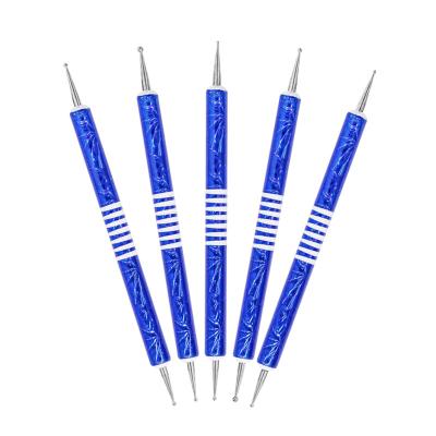 China Wholesale High Quality 5Pcs Dot Pen Painting Set UV Nail Art Dotting Pen Crystal Manicure Gel Painting Factory Dot Pen Nail Art Painting for sale