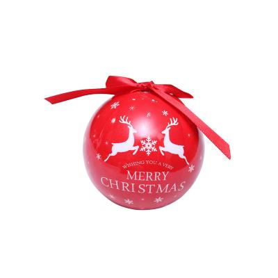 China Eco-Friendly Wholesale Customized Christmas Ornaments 7.5CM Red Christmas Decorations Balls For Holiday Party Decoration for sale