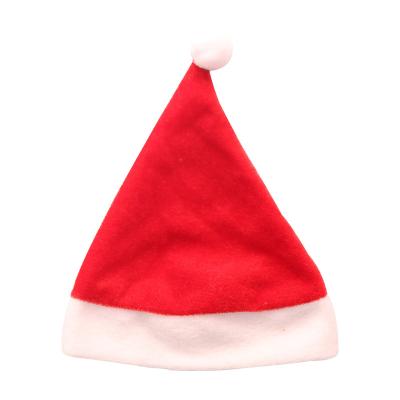 China Wholesale Eco-friendly Christmas Stocking Decorations Santa Hat Red Christmas Apple Plush Hat Christmas Decoration for sale