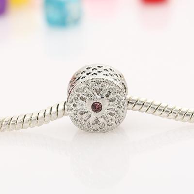 China New Environmental Friendly Diy Alloy Jewelry Accessories 5mm Diameter Colored Diamonds Big Hole Beads Loose Point Drill Beads for sale