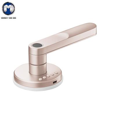 China Wooden Door Bedroom Alarm Password Fingerprint Handle Door Lock Door Open Lever Lock for sale