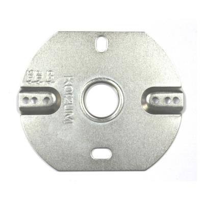 China Galvanized Steel Custom Sheet Metal Stamping Fixing Base Plate , Laser Cut Base Plate for sale