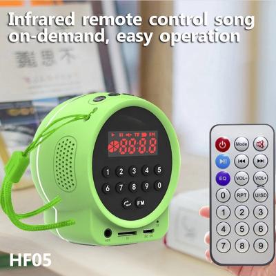 China HF05 Portable Wireless FM Radio Blue-tooth Mini Speaker Game Video Digital Clock Portable Carrying Blue Tooth Speaker with Remote Control for sale