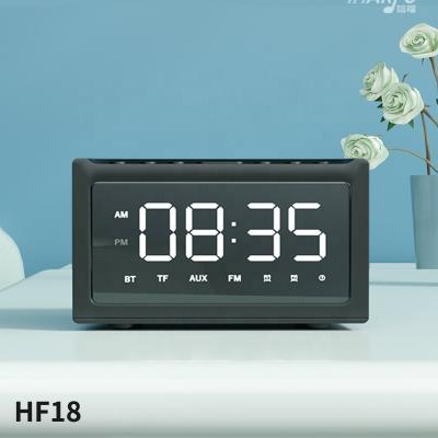 China Wireless Charger for HF18 Mini Clock Subwoofer Wireless BT Portable Cell Phone Speaker, Speaker Wireless Phone Audio Speakers with Time Display for sale